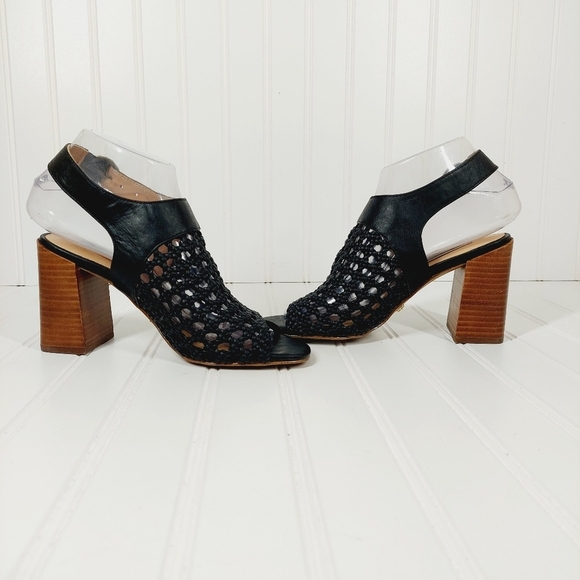 Kensie Sandria Woven Block Heeled Sandals A154 - Picture 7 of 11